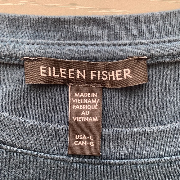 Eileen Fisher Fine Jersey Oversized Round Neck Top Alpine Green Size Large - Picture 6 of 11